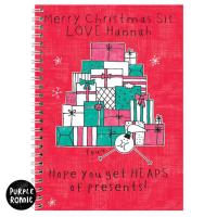 Personalised Purple Ronnie A5 Christmas Notebook Extra Image 1 Preview